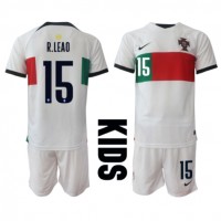 Portugal Rafael Leao #15 Bortedraktsett Barn VM 2022 Kortermet (+ Korte bukser)